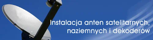 Satelitarna antena z konwerterem single na tle niebieskiego nieba